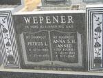 WEPENER Petrus L. 1892-1975 & Anna S.H. FOURIE 1875-1945