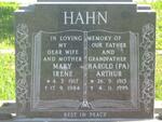HAHN Harold Arthur 1913-1999 & Mary Irene 1917-1984 