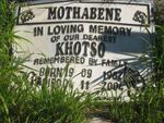 MOTHABENE Khotso 1982-2004