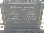 TOIT Francois Jacobus, du 1875-1964 & Johanna Catharina 1877-1963