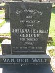 WALT Johanna Hendrika Gerecke, van der nee ZONDACH 1914-1998