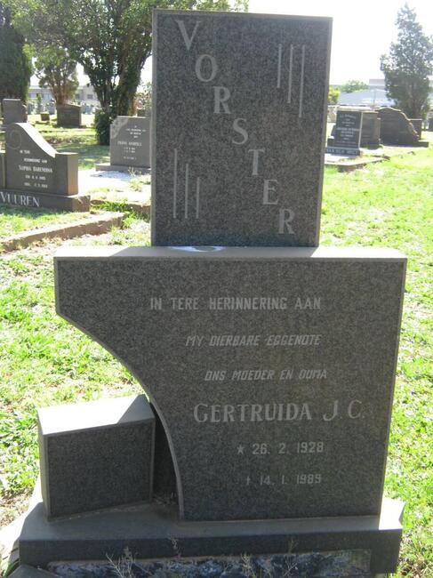 VORSTER Gertruida J.C. 1928-1989
