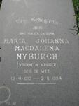 MYBURGH Maria Johanna Magdalena, formerly KRÜGER, nee DE WET 1912-1994
