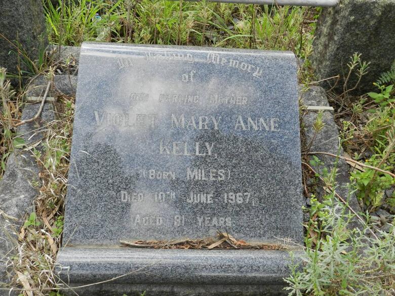 KELLY Violet Mary Anne nee MILES -1967
