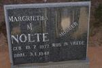 NOLTE Margrietha M. 1877-1940