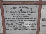 LEACH Thomas Clegg -1945 :: GRASSICK Willie Stuart -1953