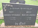 TOIT Andries Stefanus, du 1895-1973 & Martha Jacoba 1899-1987