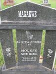 MAGAKWE Molefe Andries 1970-2007
