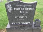 WOUT Hendrik Hermanus, van't 1921-2008 & Anthonette 1936-
