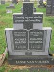 VUUREN Andries Barend, Janse van 1925-2006 & Johanna Catharina 1928-2007