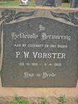 VORSTER P.W. 1891-1968