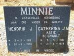 MINNIE Hendrik J. 1919-1978 & Catherina J.M. BLIGNAUT 1921-1978