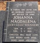 ? Johanna Magdalena nee STANDER 1926-1999