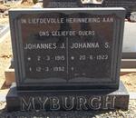 MYBURGH Johannes J. 1915-1992 & Johanna S. 1923-