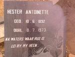 ? Hester Antoinette 1892-1973