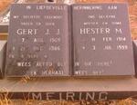 MEIRING Gert J.J. 1909-1986 & Hester M. 1914-1999