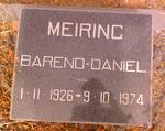 MEIRING Barend Daniel 1926-1974