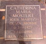 MOSTERT Catherina Maria nee MARITZ 1923-1998