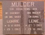 MULDER Corrie 1899-1963 & Lenie 1903-1983