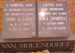 MOLENDORFF John G., van 1914-1990 & D.M.J. 1918-2001