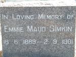 SIMKIN Emmie Maud 1889-1901
