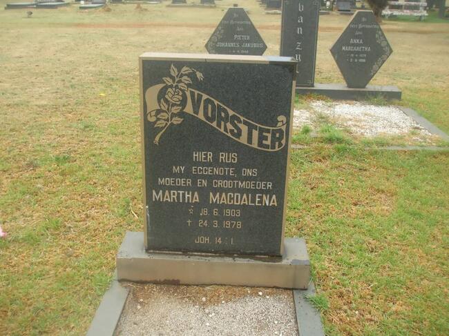 VORSTER Martha Magdalena 1903-1978