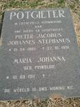 POTGIETER Pieter Jacobus Johannes Stephanus 1905-1991 & Maria Johanna PRINSLOO 1911-