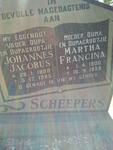 SCHEEPERS Johannes Jacobus 1898-1985 & Martha Francina 1900-1995