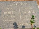 BOTHA Boet 1918-1977 & Annie 19?8 - 1980