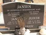 JANSEN Jan 1919--19?? & Judith 1923-2001