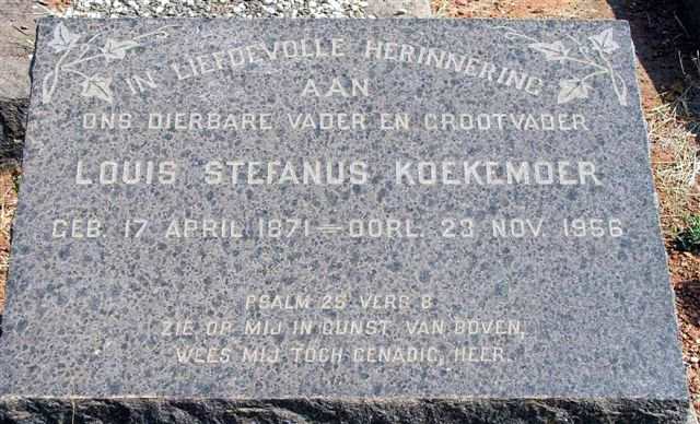 KOEKEMOER Louis Stefanus 1871-1956