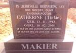 MAKIER Catherine 1913-2008