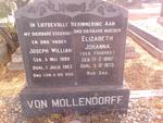 MOLLENDORFF Joseph William, von 1889-1963 & Elizabeth Johanna FOUCHEE 1892-1973