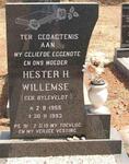 WILLEMSE Hester H. nee BYLEVELDT 1955-1993