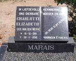 MARAIS Charlotte Elizabeth voorheen EYBERS nee VAN DER MERWE 1918-1998