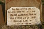 WIESE Johan Carl 1862-1945 & Maria Cathrina PYPER 1866-1941