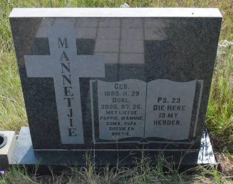 PRETORIUS Mannetjie 1990-2005