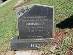 DICK Christine P. 1905-1974