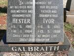 GALBRAITH Ivor 1916-1998 & Hester 1918-1984
