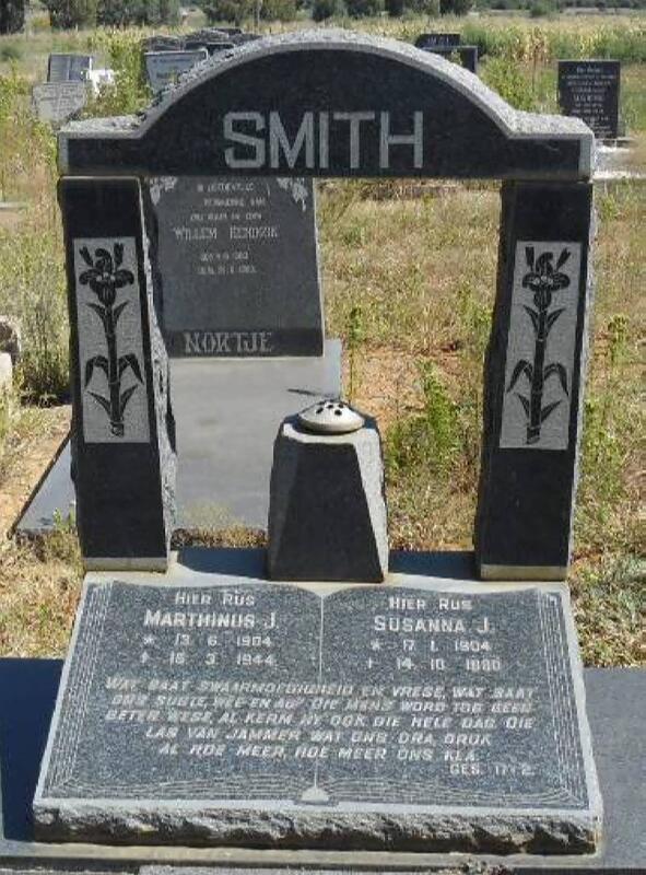 SMITH Marthinus J. 1904-1944 & Susanna J. 1904-1980