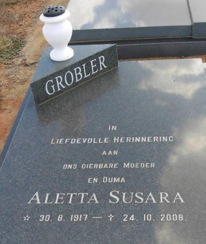 GROBLER Aletta Susara 1917-2008