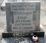 LANGE Ernst August 1895-1914
