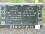 CLAASENS Jacob Jacobus 1903-1981 & Aletta Susanna 1905-2000