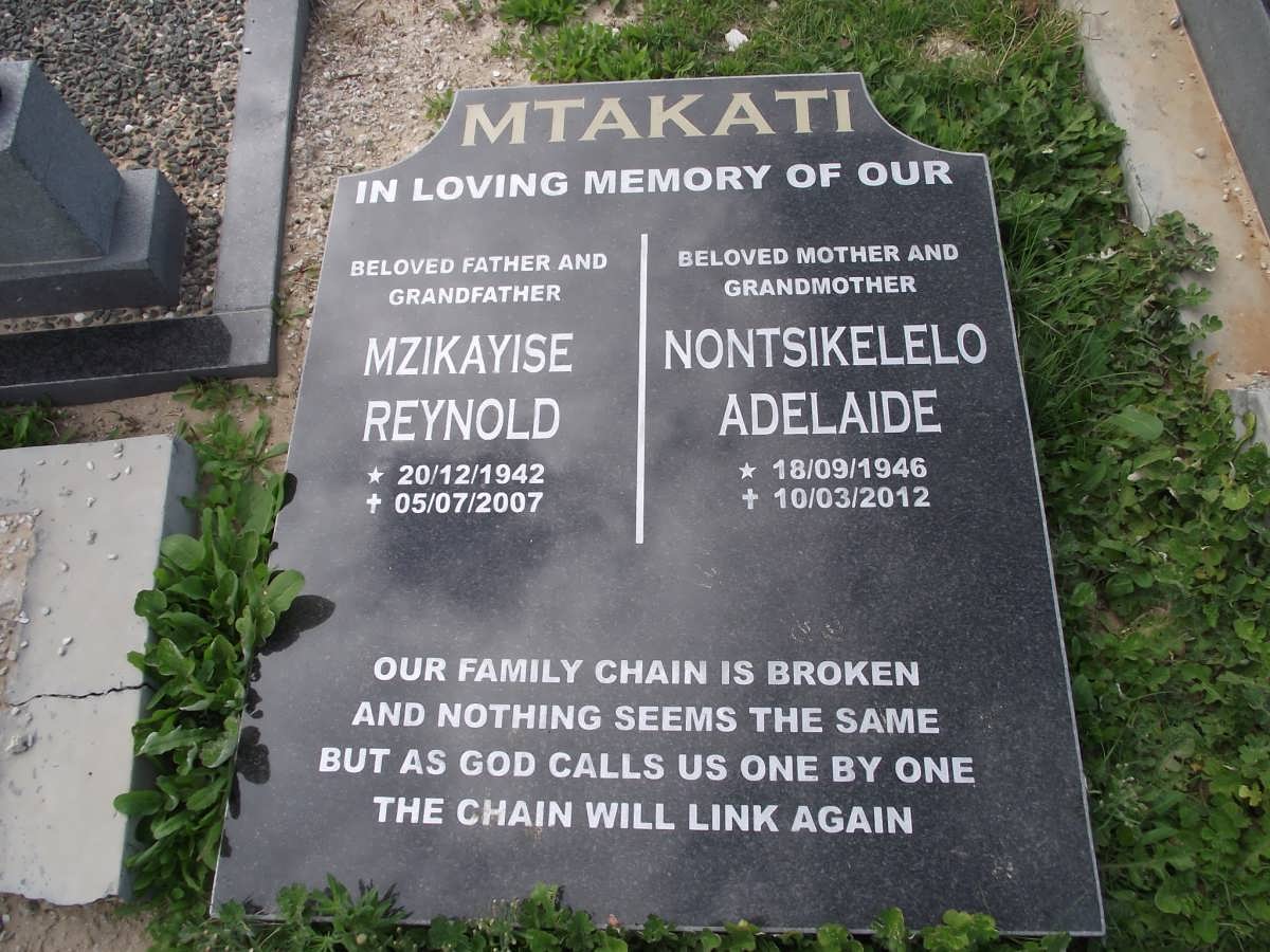 MTAKATI Mzikayise Reynold 1942-2007 & Nontsikelelo Adelaide 1946-2012