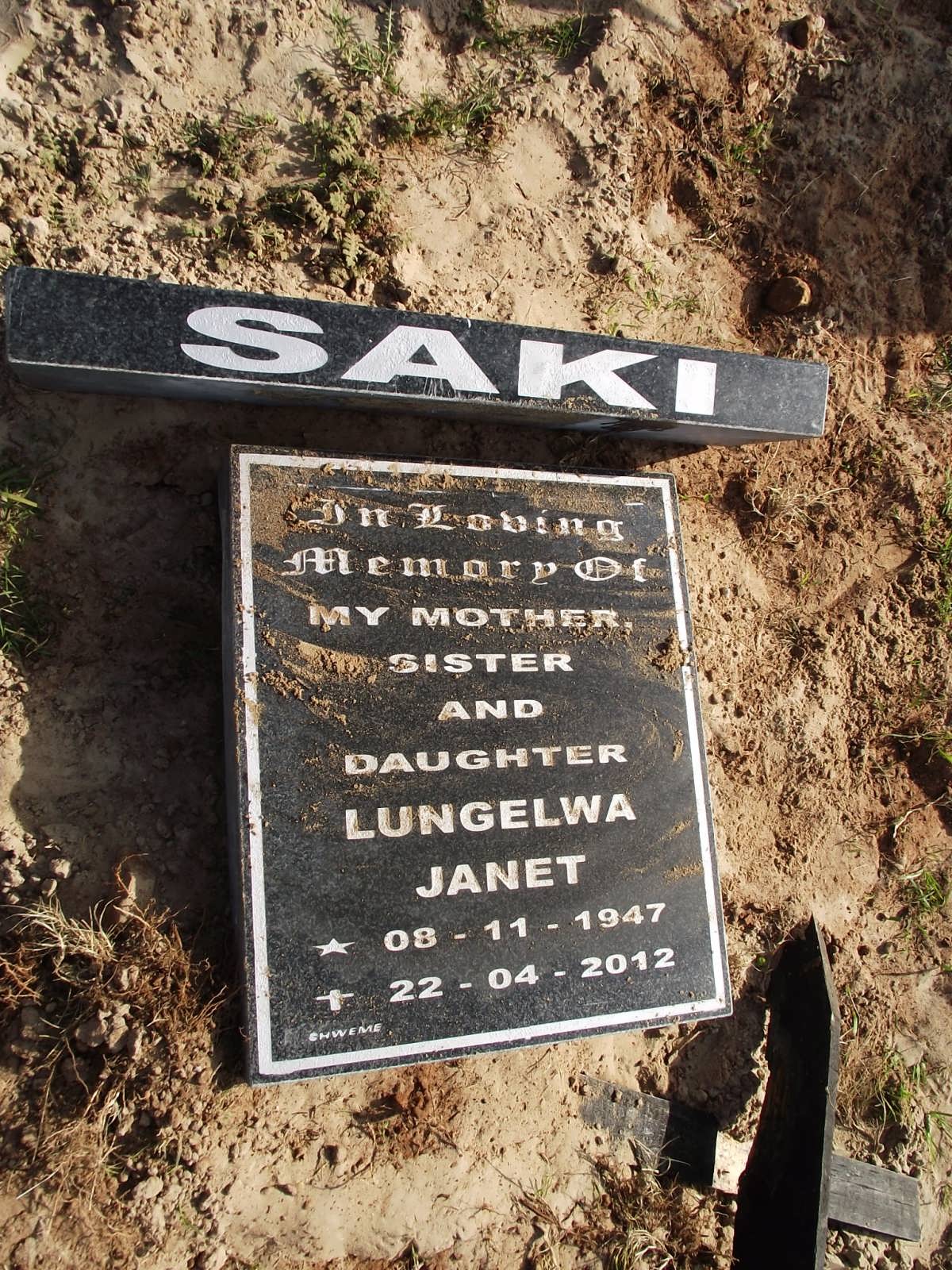 SAKI Lungelwa Janet 1947-2012