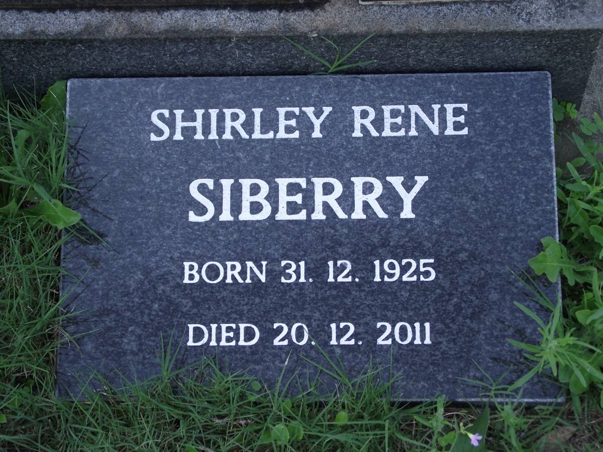 SIBERRY Shirley Rene 1925-2011
