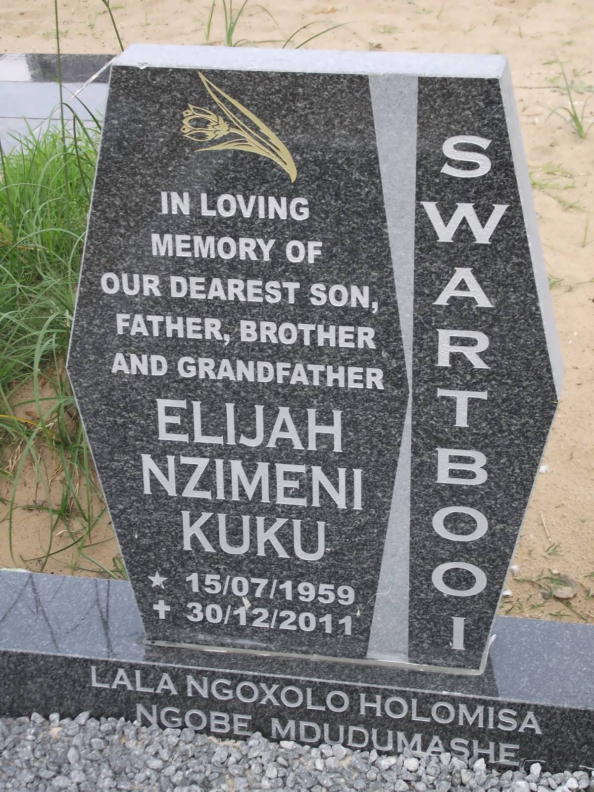 SWARTBOOI Elijah Nzimeni Kuku 1959-2011