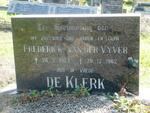 KLERK Frederick Van Der Vyver, de 1927-1982