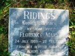 RIDINGS Florence Mary 1909-1987