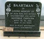 BAARTMAN Notobile Carolina 1936-2003
